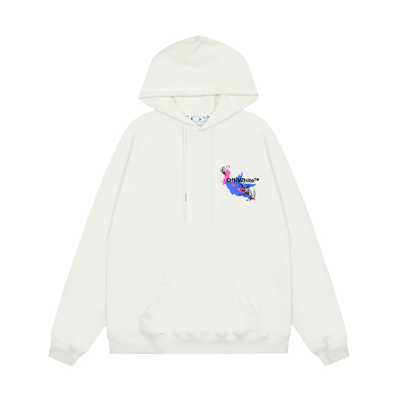 OFF WHITE Hoodie Trendy Street Style Personalized Cotton