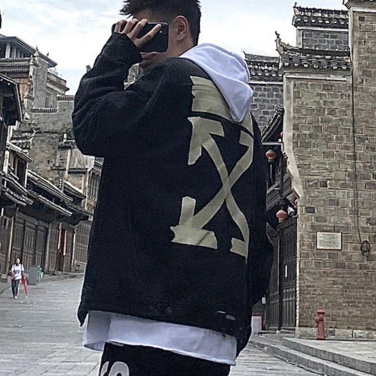 Off White Jacket Reflective Cotton Longsleeved Shirt Casual Able Men'S Clothing Owt