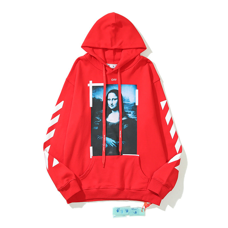 off White Hoodie Autumn Hooded Sweater Loose Men's and Women's Coat