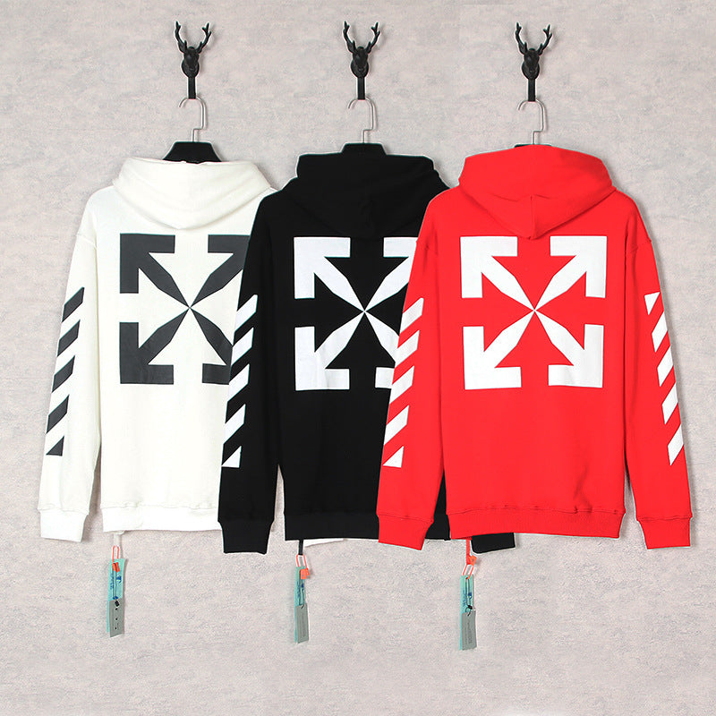 off White Hoodie Autumn Hooded Sweater Loose Men's and Women's Coat