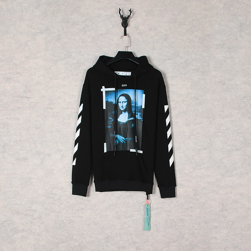 off White Hoodie Autumn Hooded Sweater Loose Men's and Women's Coat