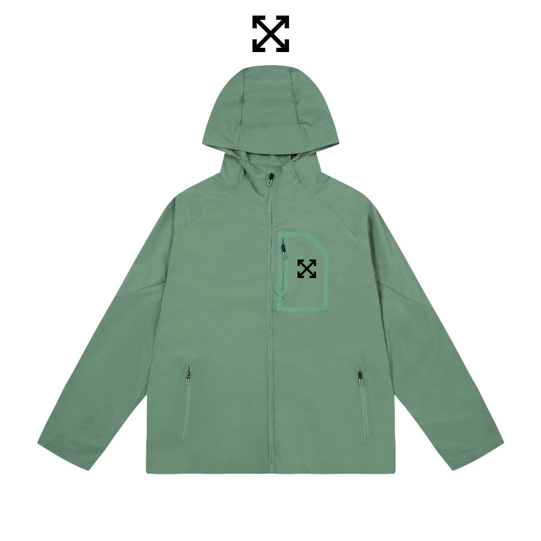 Off White Jacket Spring/Summer OW Outdoor Sports Casual Sunscreen Clothing