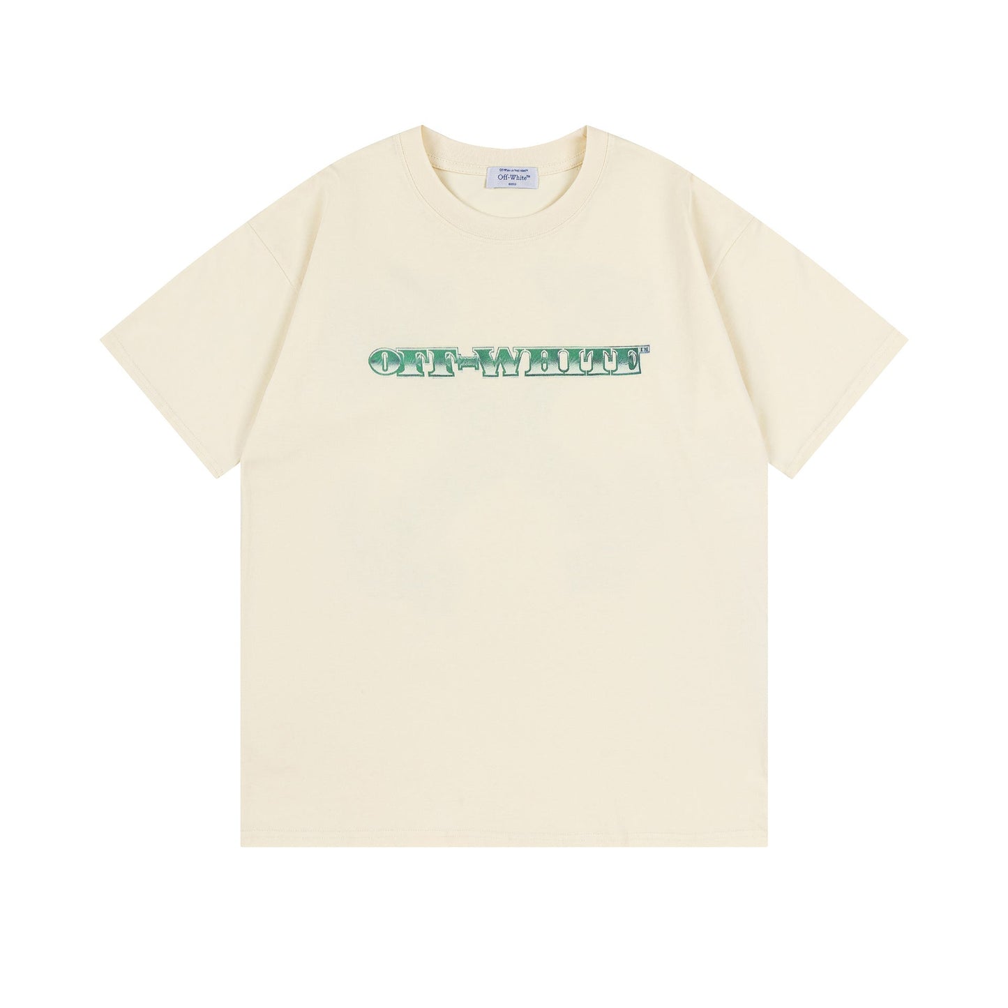 Off White T Shirts OW Money Arrow Pattern Crew Neck Pullover Short Sleeves