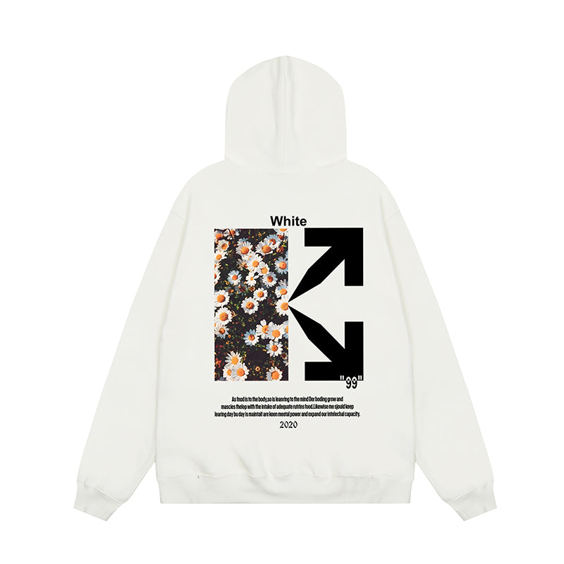 OFF WHITE Hoodie Trendy Street Style Personalized Cotton