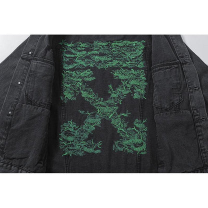 Off White Denim Jacket Plus Size Casual Owt