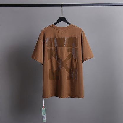 Off White T Shirts Tie-Dye Process Loose Men'S And Women'S Same Style Pure Cotton Short Sleeves