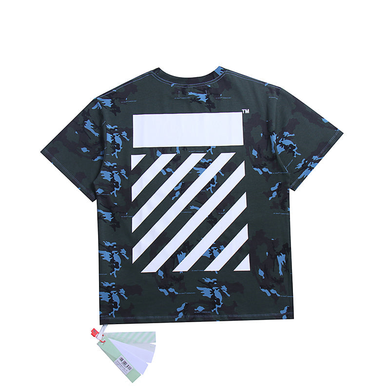 Off White T Shirts Tie-Dye Process Loose Men'S And Women'S Same Style Pure Cotton Short Sleeves