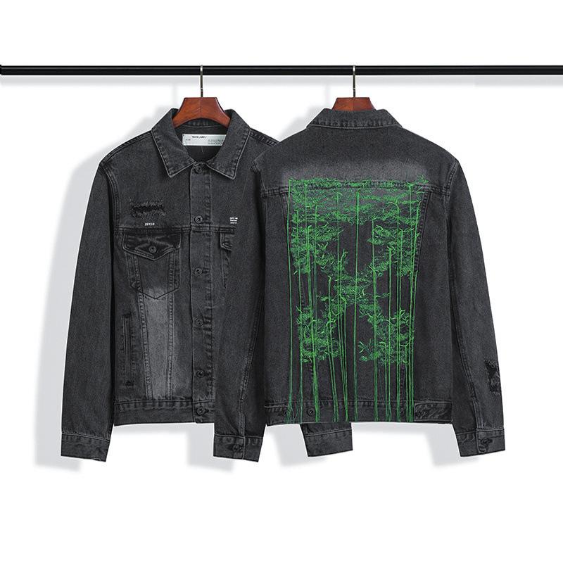 Off White Denim Jacket Plus Size Casual Owt