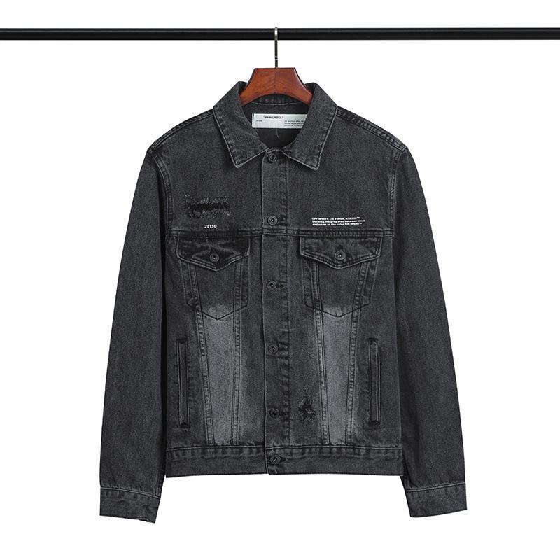 Off White Denim Jacket Plus Size Casual Owt