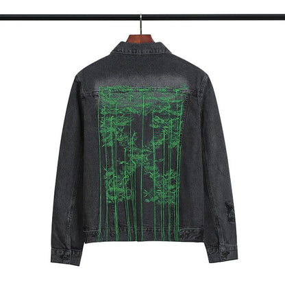Off White Denim Jacket Plus Size Casual Owt