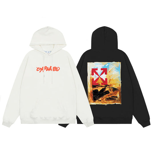 OFF WHITE Hoodie Trendy Street Style Personalized Cotton