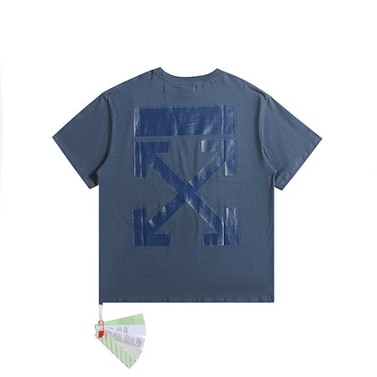 Off White T Shirts Tie-Dye Process Loose Men'S And Women'S Same Style Pure Cotton Short Sleeves