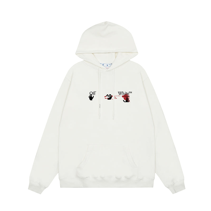 OFF WHITE Hoodie Trendy Street Style Personalized Cotton