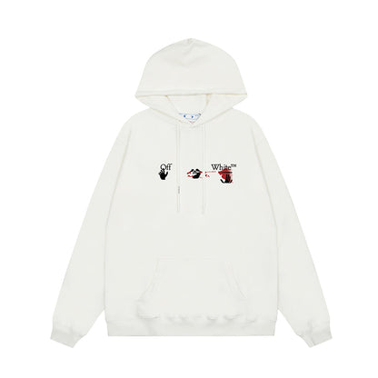 OFF WHITE Hoodie Trendy Street Style Personalized Cotton