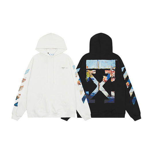 OFF WHITE Hoodie Trendy Street Style Personalized Cotton