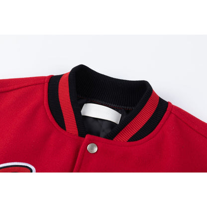 Off White Jacket Spring and Autumn OW Cartoon Scorpion Pattern Baseball Jacket Jacket
