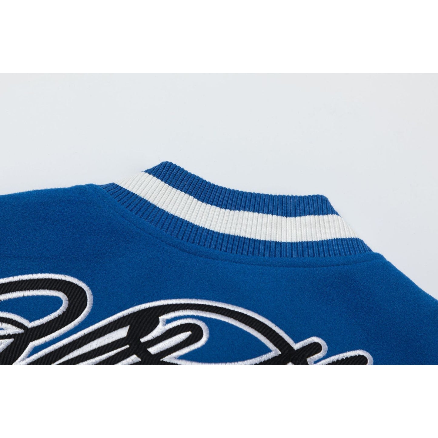 Off White Jacket Spring and Autumn, Cashew Flower Letter Pattern Baseball Jacket Jacket