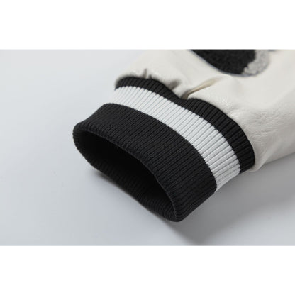 Off White Jacket Spring and Autumn OW Splicing Letter Pattern Baseball Jacket Jacket