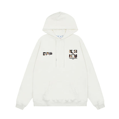 OFF WHITE Hoodie Trendy Street Style Personalized Cotton