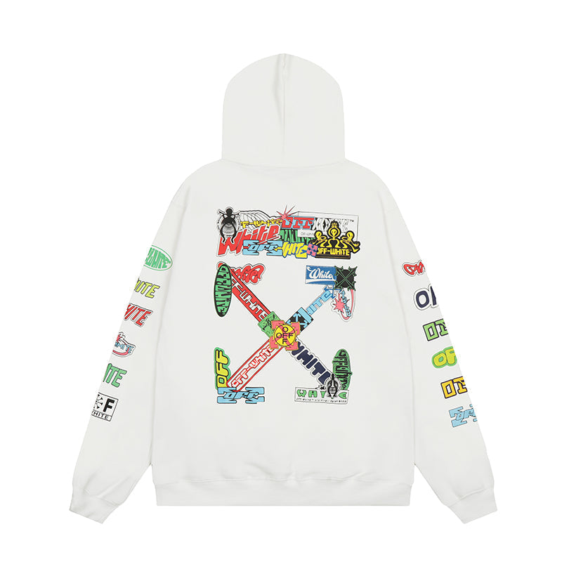OFF WHITE Hoodie Trendy Street Style Personalized Cotton