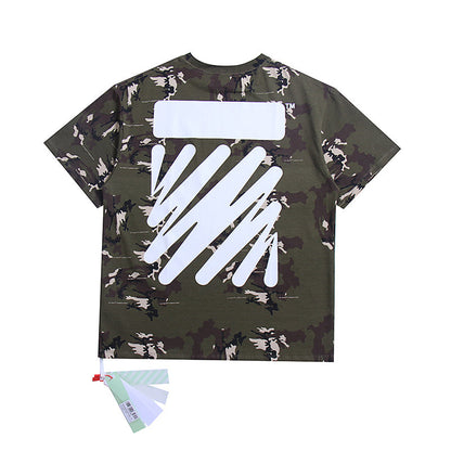 Off White T Shirts Tie-Dye Process Loose Men'S And Women'S Same Style Pure Cotton Short Sleeves