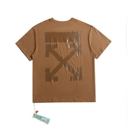 Off White T Shirts Tie-Dye Process Loose Men'S And Women'S Same Style Pure Cotton Short Sleeves