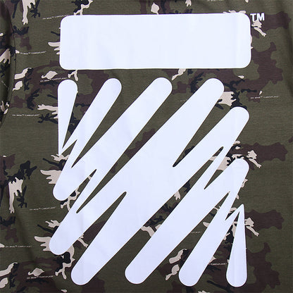Off White T Shirts Tie-Dye Process Loose Men'S And Women'S Same Style Pure Cotton Short Sleeves