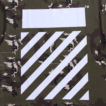 Off White T Shirts Tie-Dye Process Loose Men'S And Women'S Same Style Pure Cotton Short Sleeves