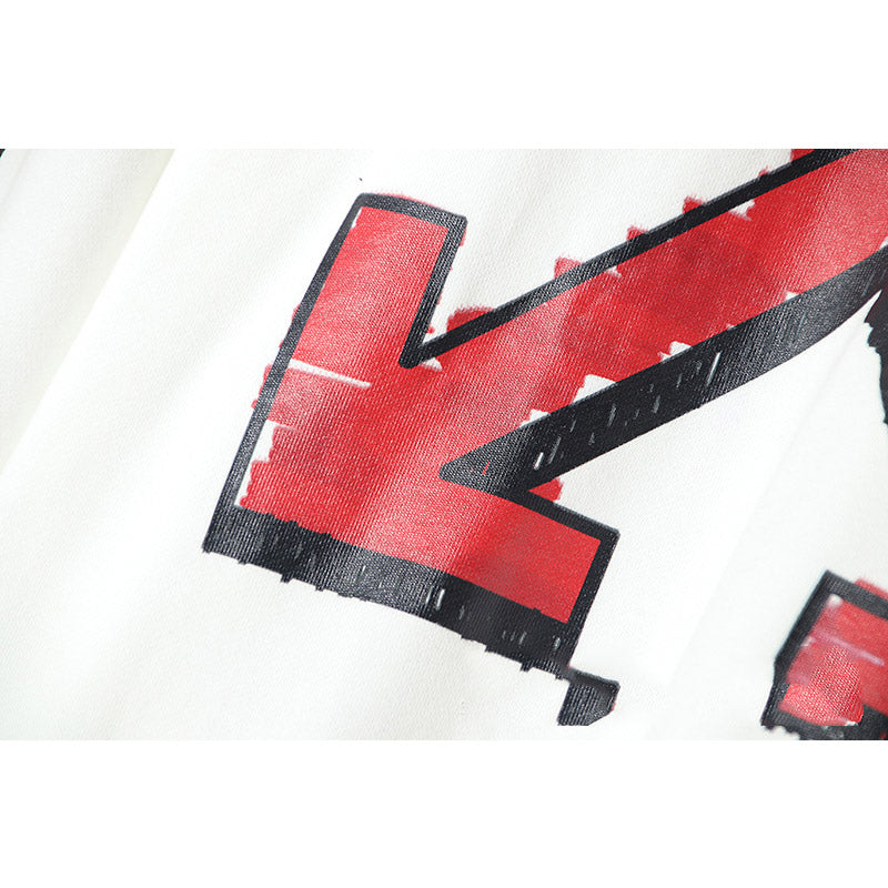 off White Hoodie Printed Casual Hooded Zip Cardigan Coat