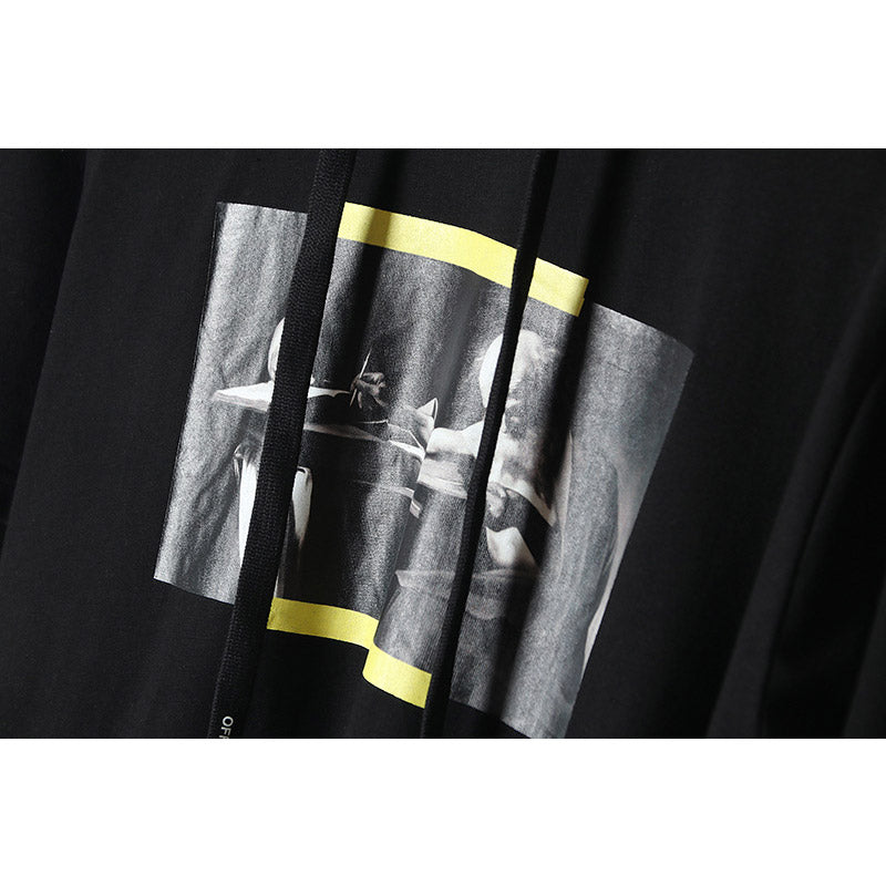 off White Hoodie Autumn Printed Loose Hooded Sweater Jacket