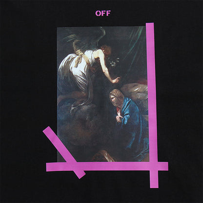 Off White T Shirts Religious Angel Oil Painting Short Sleeves