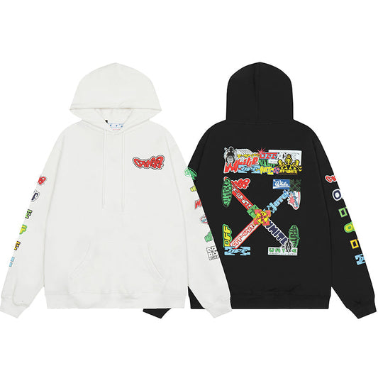 OFF WHITE Hoodie Trendy Street Style Personalized Cotton