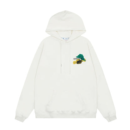 OFF WHITE Hoodie Trendy Street Style Personalized Cotton
