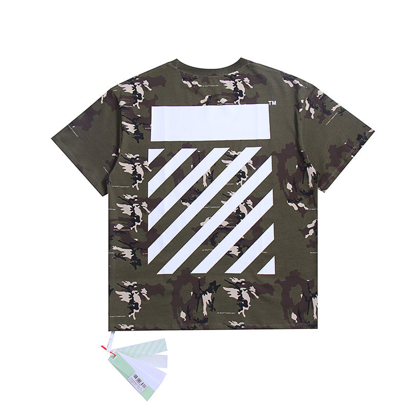 Off White T Shirts Tie-Dye Process Loose Men'S And Women'S Same Style Pure Cotton Short Sleeves