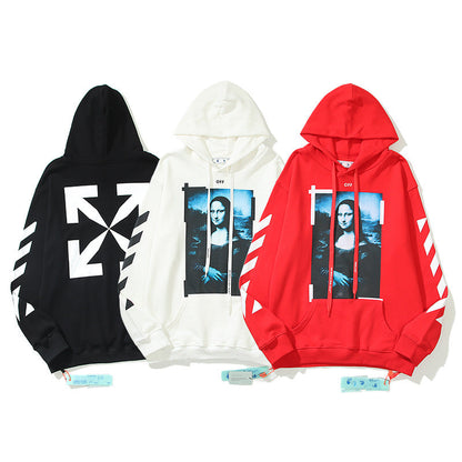 off White Hoodie Autumn Hooded Sweater Loose Men's and Women's Coat