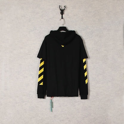 off White Hoodie Autumn Printed Loose Hooded Sweater Jacket