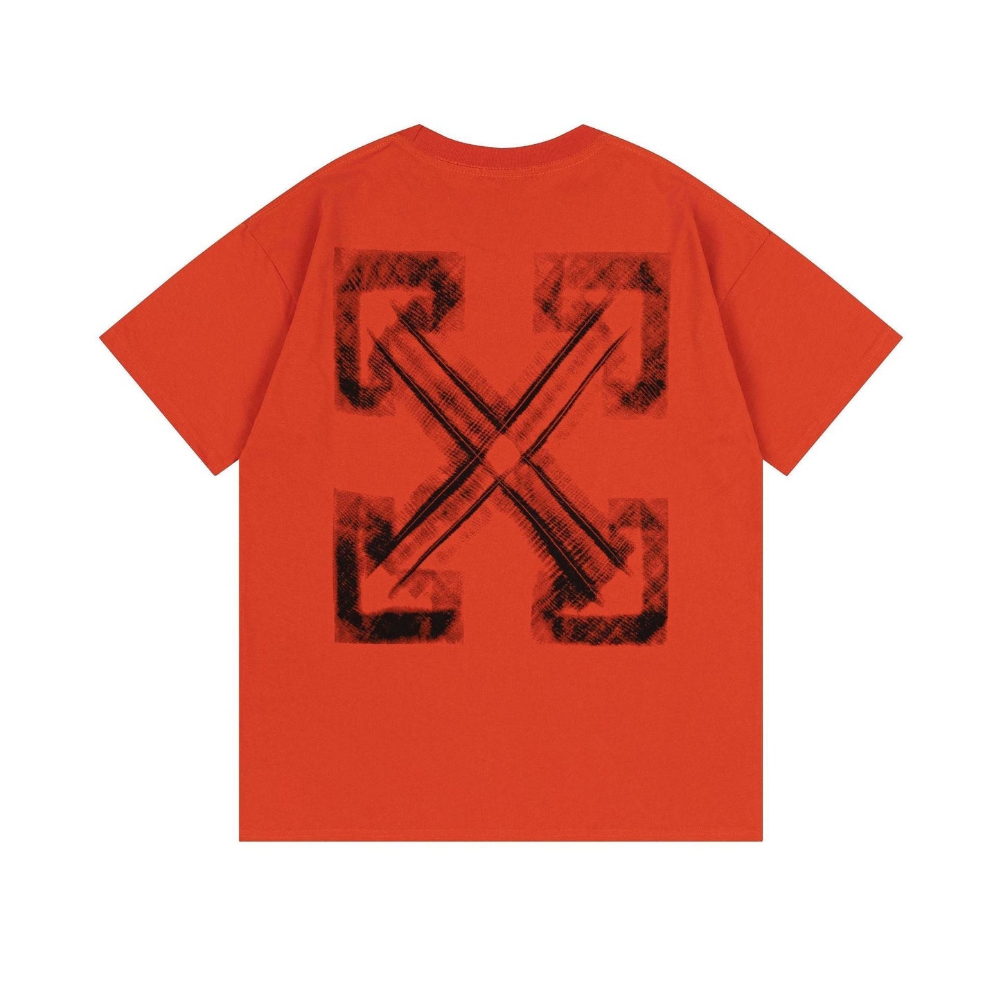 Off White T Shirts OW Rendered Arrow Pattern Crew Neck Pullover Short Sleeves