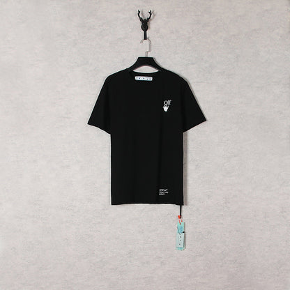 Off White T Shirts Arrow Short Sleeve T-Shirt Casual Loose Bottoming Shirt