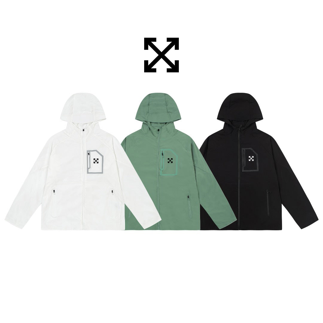 Off White Jacket Spring/Summer OW Outdoor Sports Casual Sunscreen Clothing