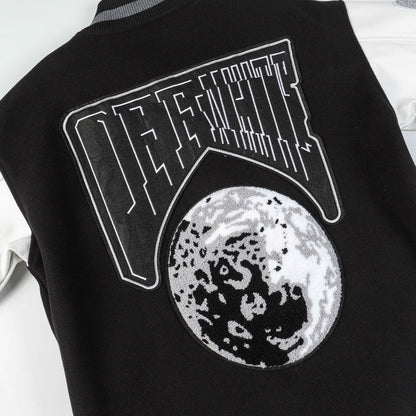 Off White Jacket Spring and Autumn OW Moon Letter Pattern Baseball Jacket Jacket