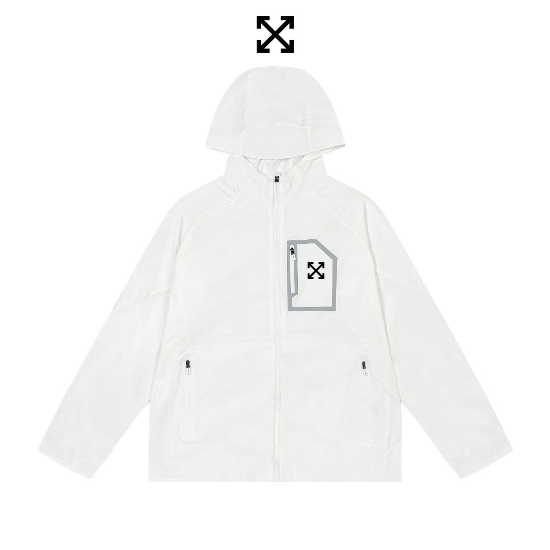Off White Jacket Spring/Summer OW Outdoor Sports Casual Sunscreen Clothing