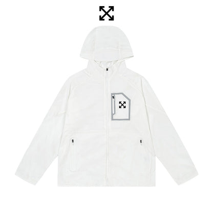 Off White Jacket Spring/Summer OW Outdoor Sports Casual Sunscreen Clothing