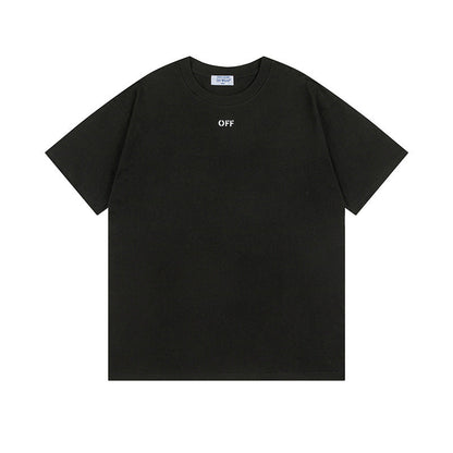 Off White T Shirts OW Dragon Arrow Pattern Crew Neck Pullover Short Sleeves
