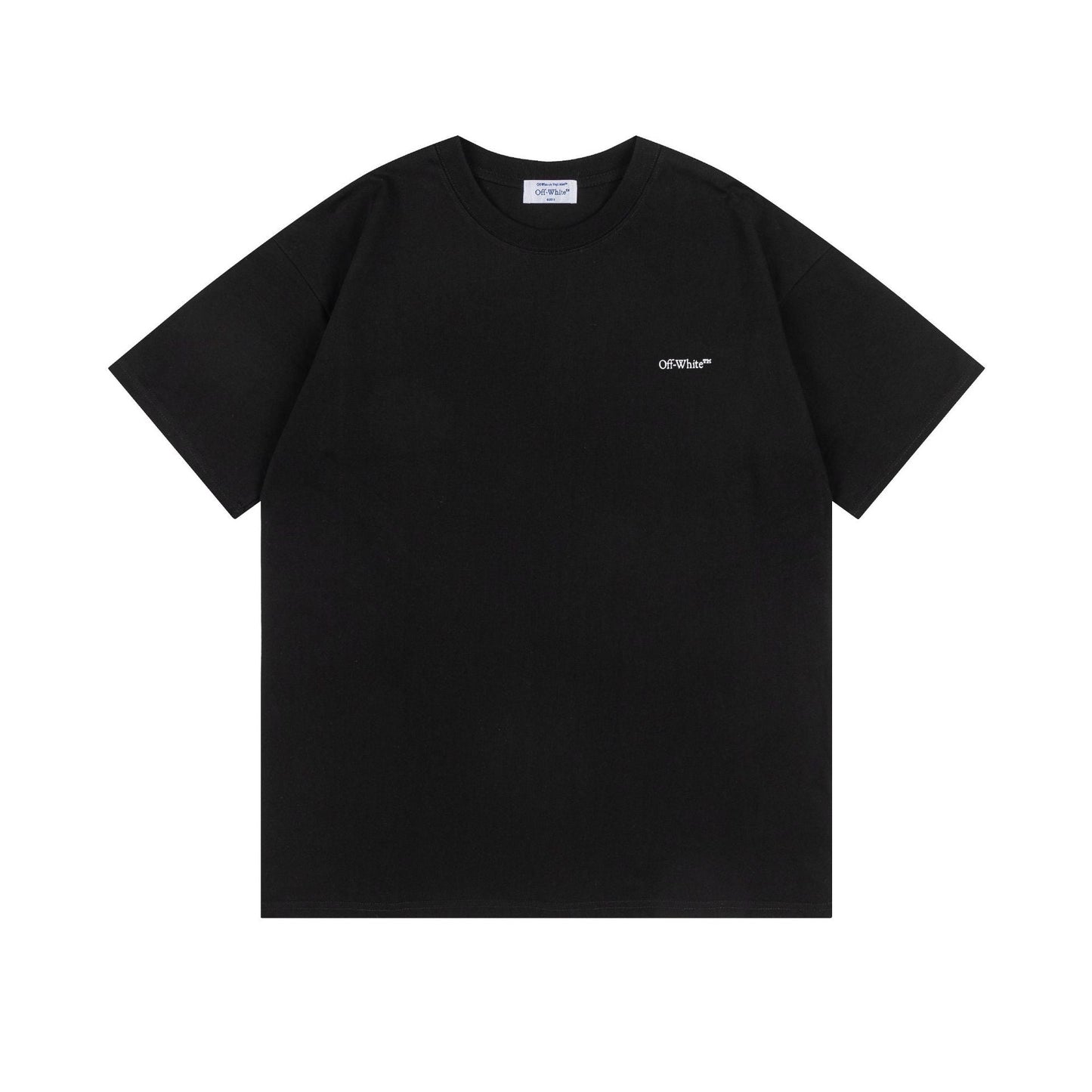 Off White T Shirts OW Three-dimensional Letter Pattern Crew Neck Pullover Short Sleeve