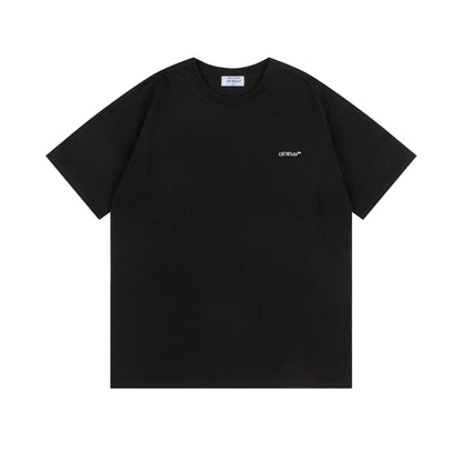 Off White T Shirts OW Three-dimensional Letter Pattern Crew Neck Pullover Short Sleeve