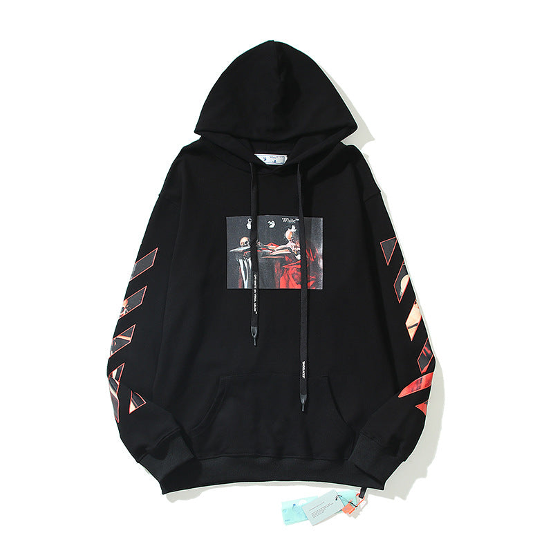 off White Hoodie Printed Men's Women's Pullover Ow Casual Loose Coat