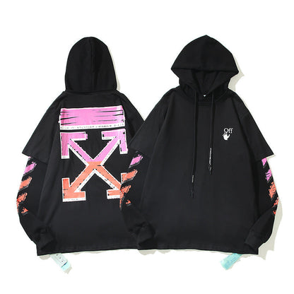 off White Hoodie Arrow Print Hoodie Sweater Men's and Women's Loose Coat