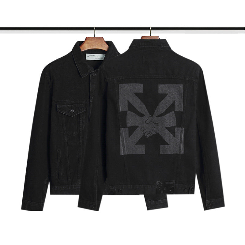 Off White Coats Spring And Autumn Denim Jacket Ow Men'S And Women'S Casual Jacket
