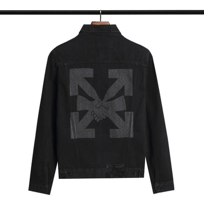 Off White Coats Spring And Autumn Denim Jacket Ow Men'S And Women'S Casual Jacket