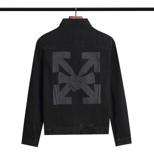 Off White Coats Spring And Autumn Denim Jacket Ow Men'S And Women'S Casual Jacket